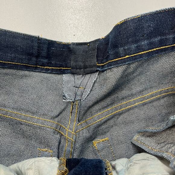 VTG Y2K Fubu Dark Blue Wash Baggy Wide Leg Carpenter Jeans Skater SZ 31x33 - Picture 4 of 7